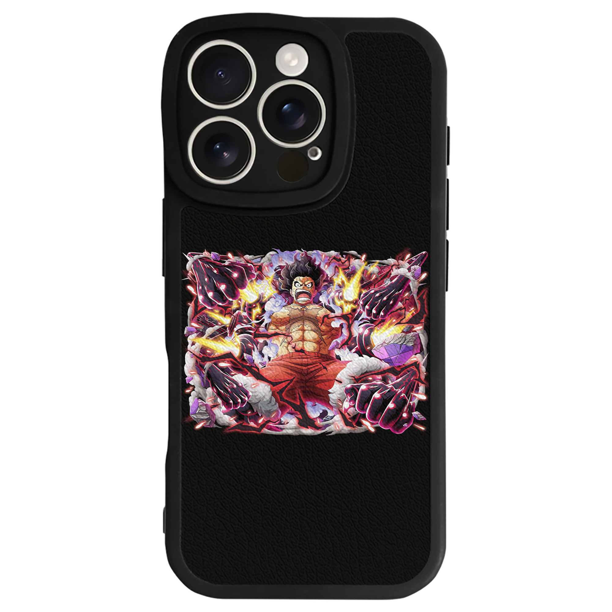 （画像用） ワンピース モンキー・D・ルフィ ONE PIECE Monkey D. Luffy 【iPhone 16シリーズ対応】シリコンスマホケース（レザー調） 材質：シリコン